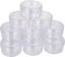 The Beadsmith Personality Case - Clear Storage Organizer Box – 6.4 x 4.8 x 1 inches - Includes 12 Small Containers with lids - 1.5 x 0.8 inches, Bead Holder
